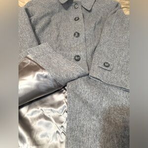 Vintage Beautiful Gray Fashionbilt Button Up Wool Pea coat Sz XL EUC